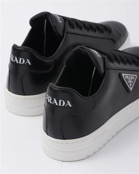 PRADA Downtown Leather Sneakers .